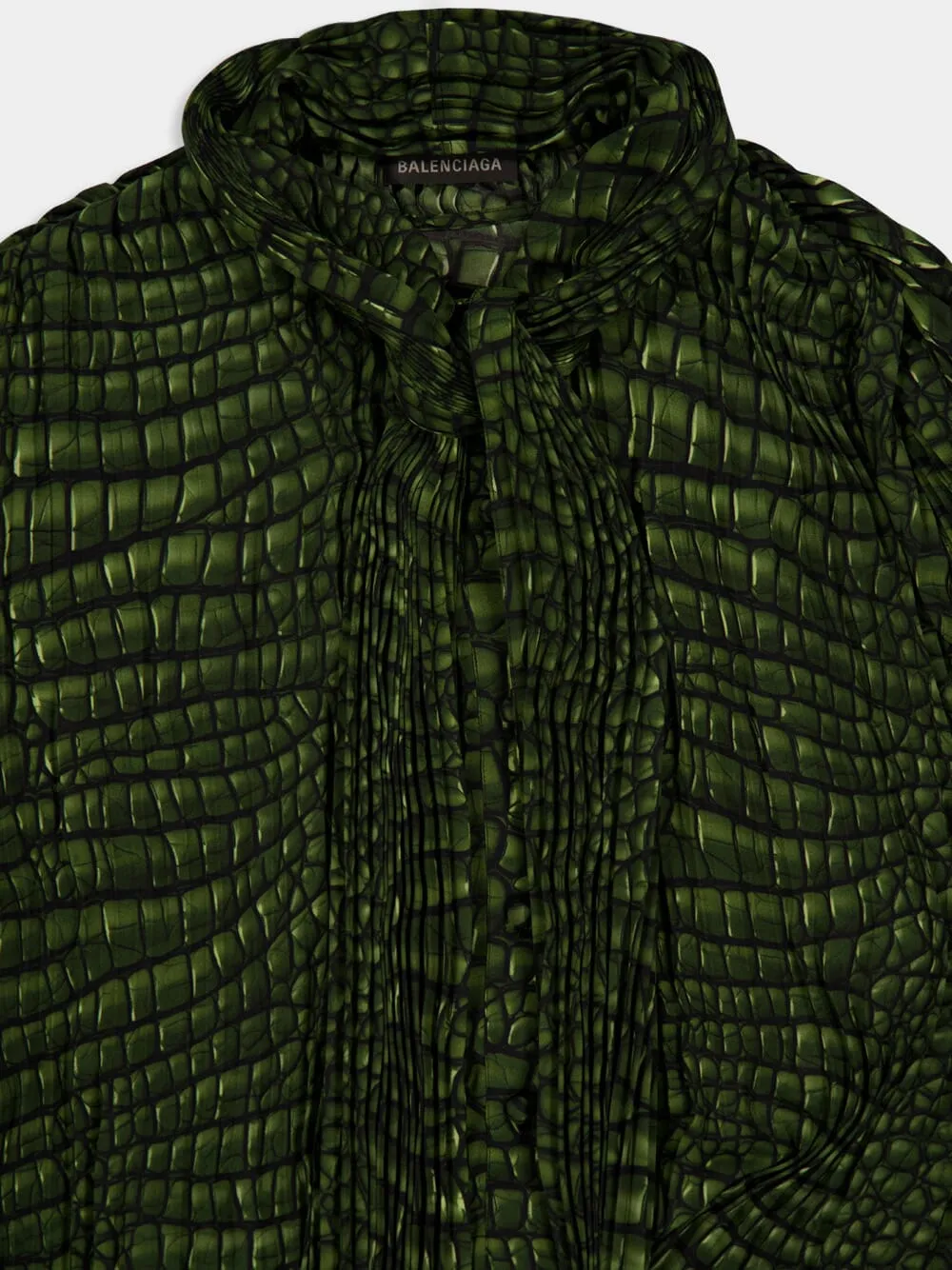 Green Double Sleeve Pleated Dress sold by Fashion Clinic product image thumbnail 5