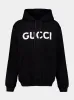 Black Embroidered Hooded Sweatshirt sold by Fashion Clinic