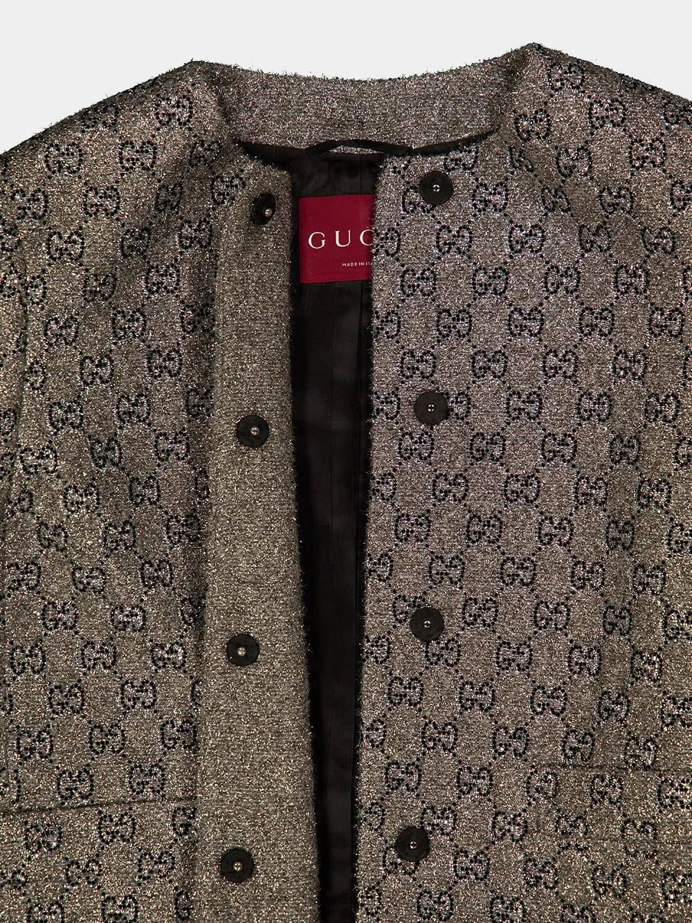 Grey Embroidered GG Wool Tweed Jacket sold by Fashion Clinic product image thumbnail 4