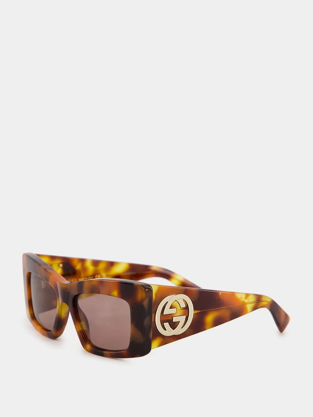 Light Brown Square Frame Sunglasses sold by Fashion Clinic product image thumbnail 3
