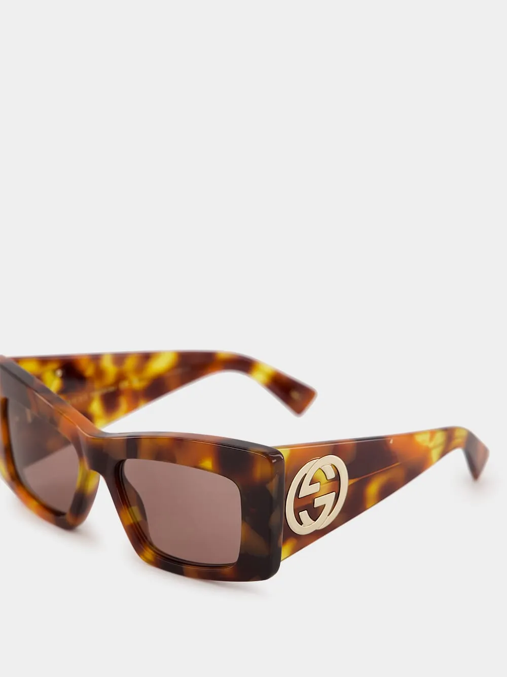 Light Brown Square Frame Sunglasses sold by Fashion Clinic product image thumbnail 4