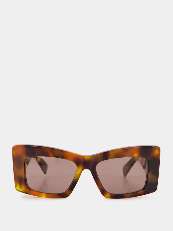 Light Brown Square Frame Sunglasses sold by Fashion Clinic