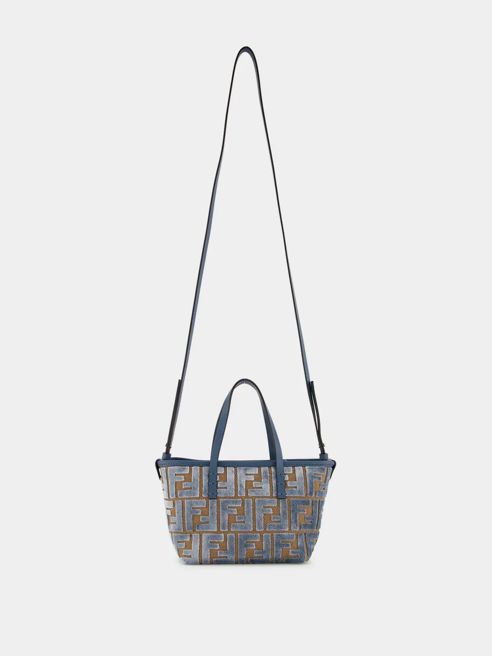 Light Blue FF Jacquard Mini Shopper Bag sold by Fashion Clinic product image thumbnail 3