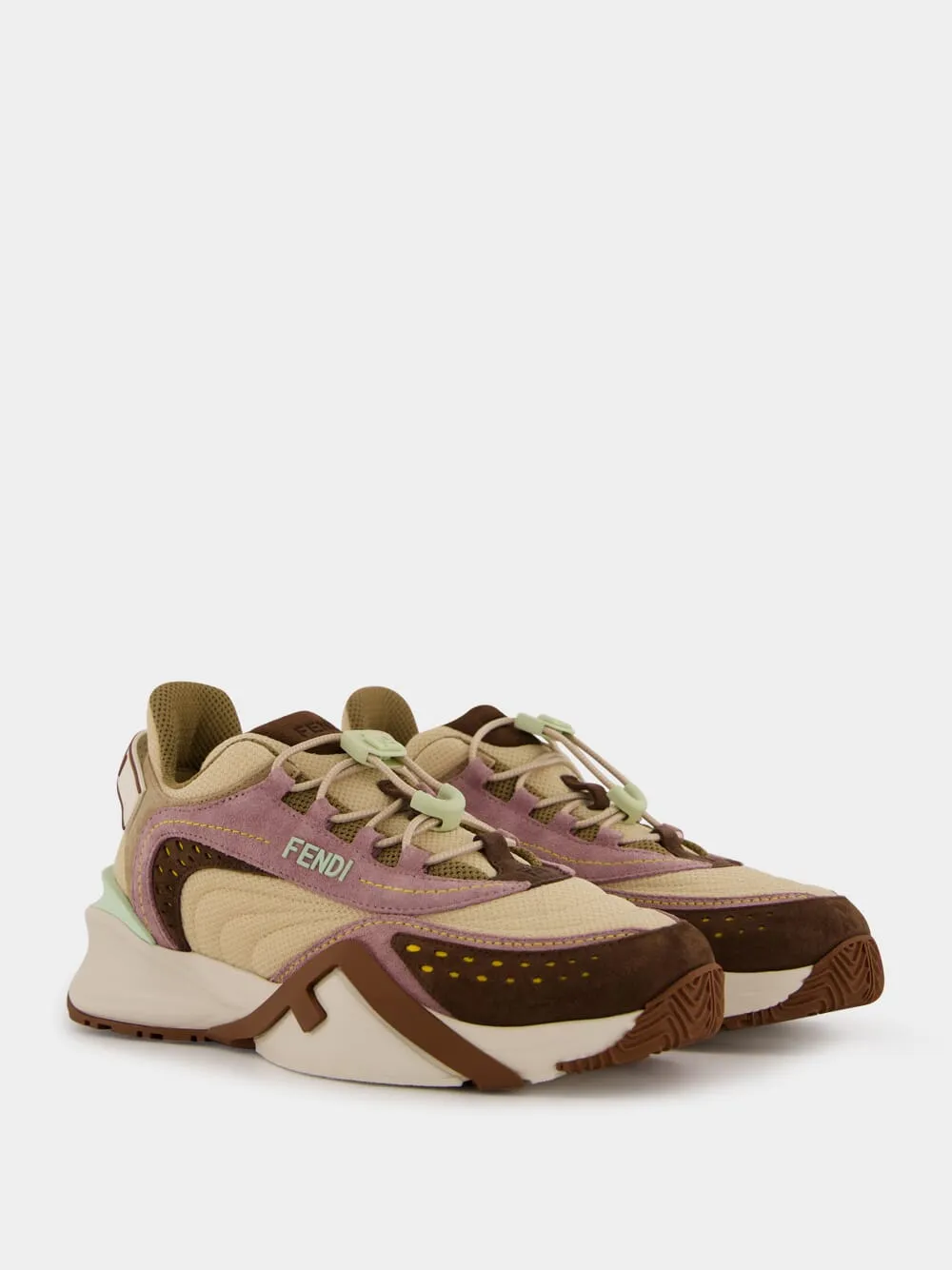 Brown Mesh and Suede Sneakers sold by Fashion Clinic product image thumbnail 3