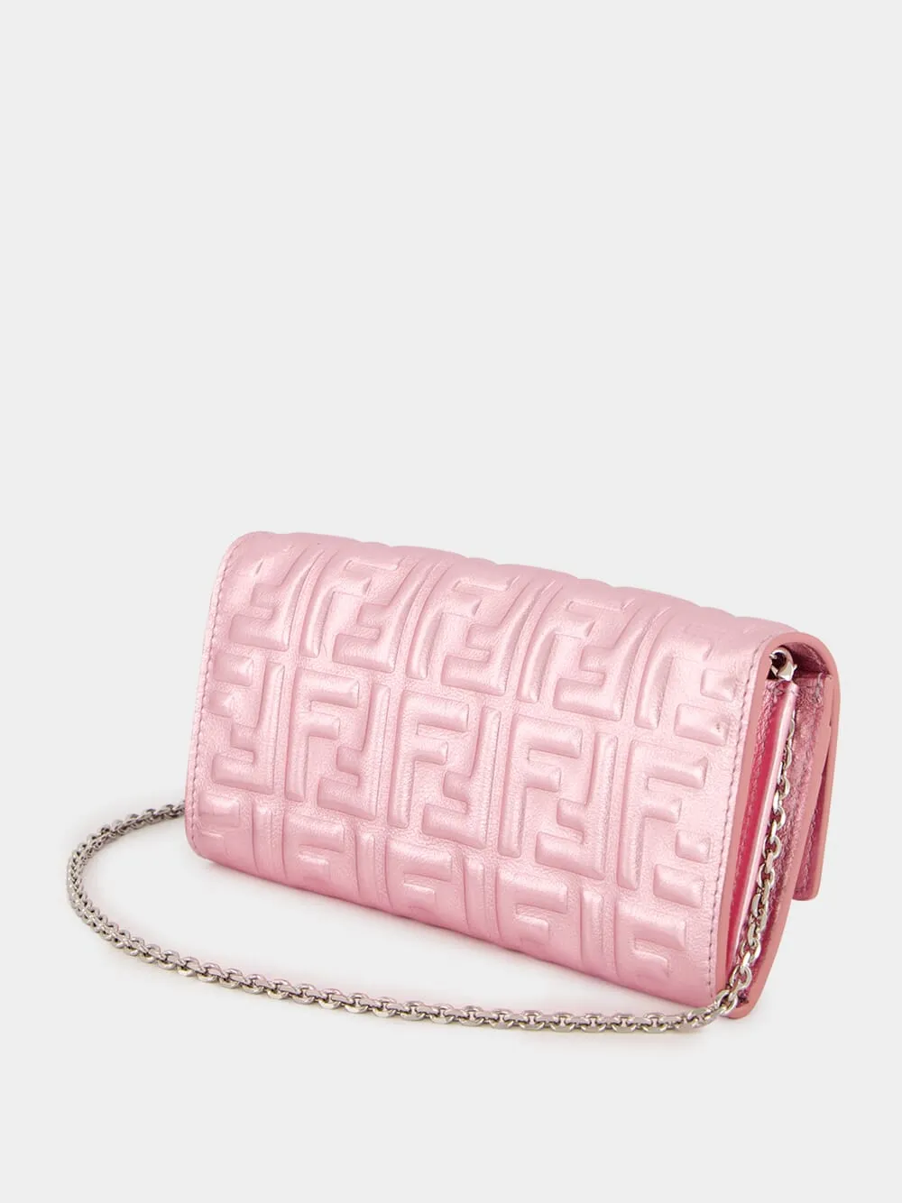 Pink Metallic Baguette Continental Wallet sold by Fashion Clinic product image thumbnail 5