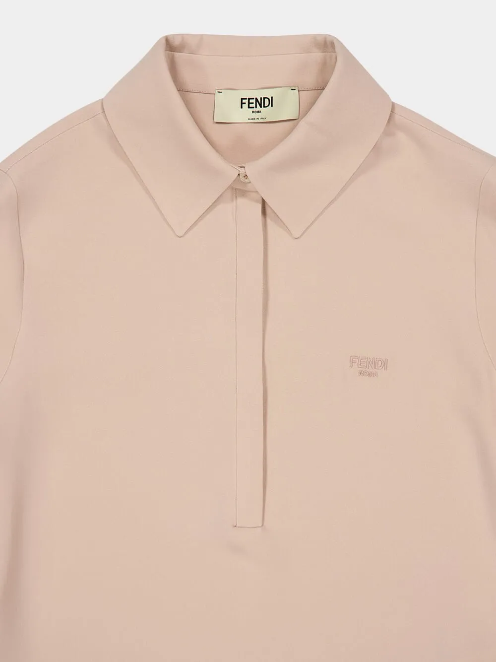 Pink Silk Cady Polo Shirt sold by Fashion Clinic product image thumbnail 3