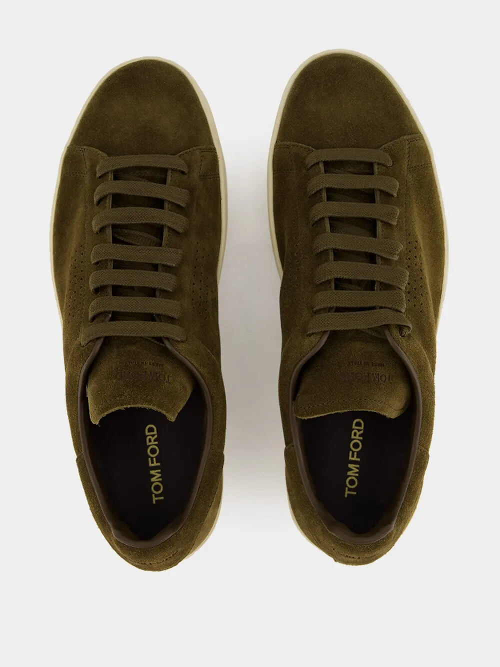 Olive Green Suede Warwick Sneakers sold by Fashion Clinic product image thumbnail 4