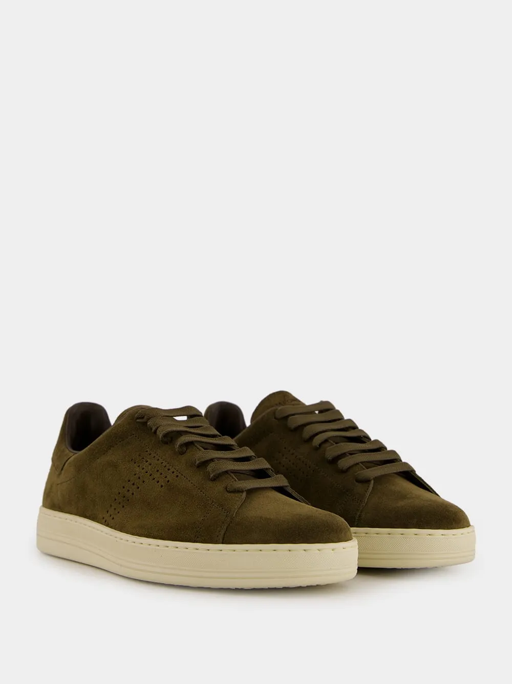 Olive Green Suede Warwick Sneakers sold by Fashion Clinic product image thumbnail 3
