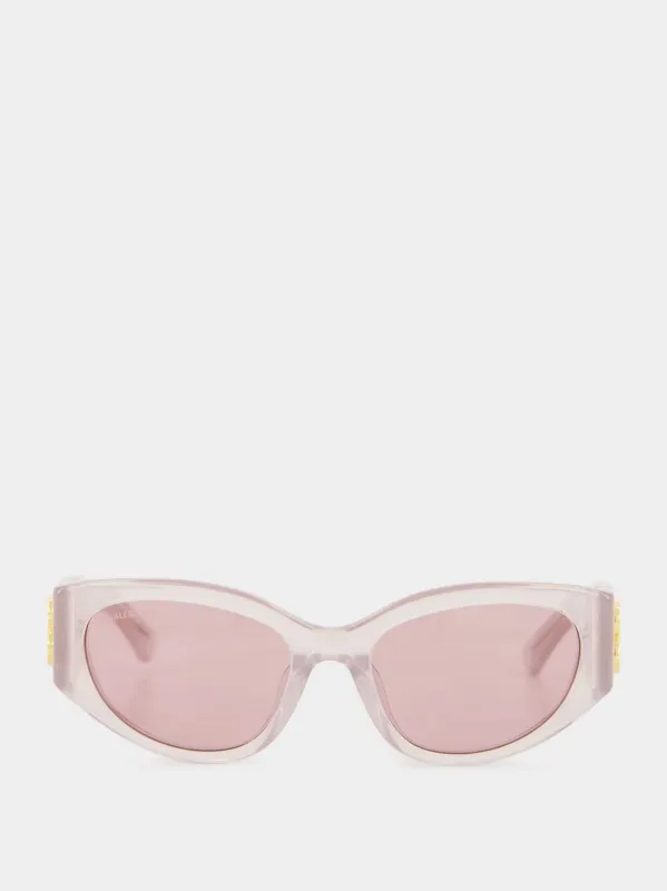 Women's Bossy Round AF Sunglasses in Light Pink sold by Fashion Clinic