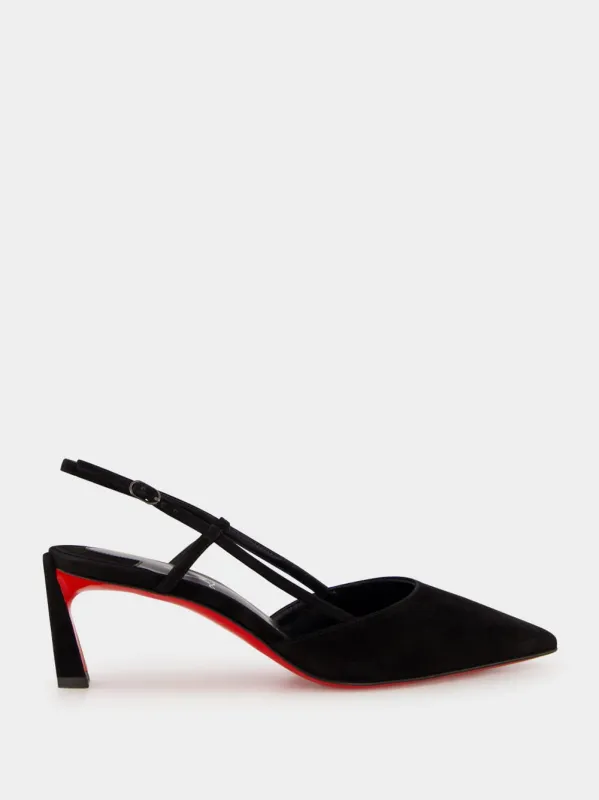 Condoroline Black Velour Slingback Pumps sold by Fashion Clinic