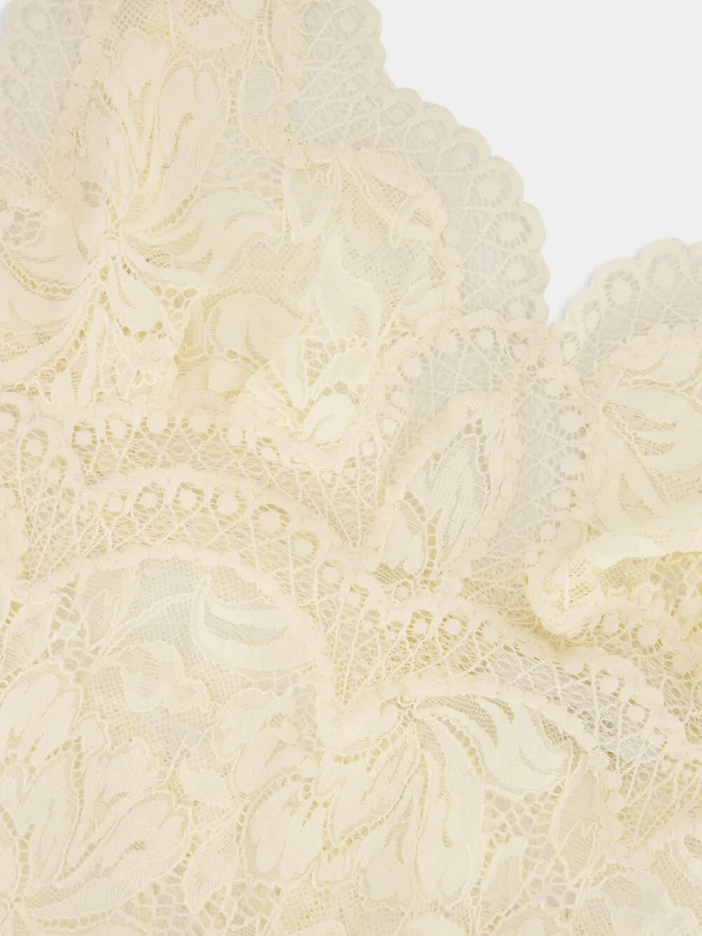 Ivory Lace Tank Top with Scalloped Edges sold by Fashion Clinic product image thumbnail 5