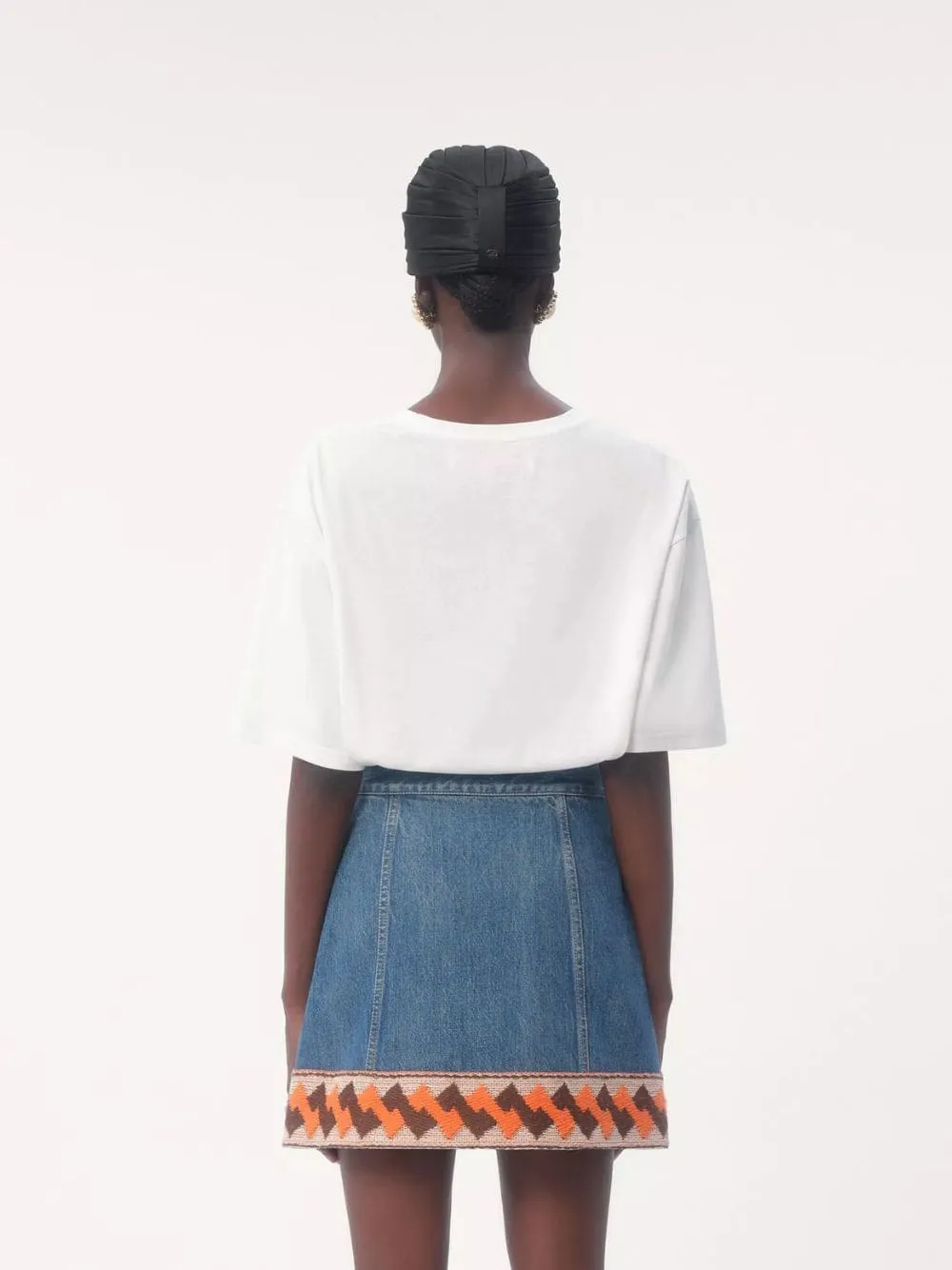 White Chez Valentino Print Cotton T-Shirt sold by Fashion Clinic product image thumbnail 4