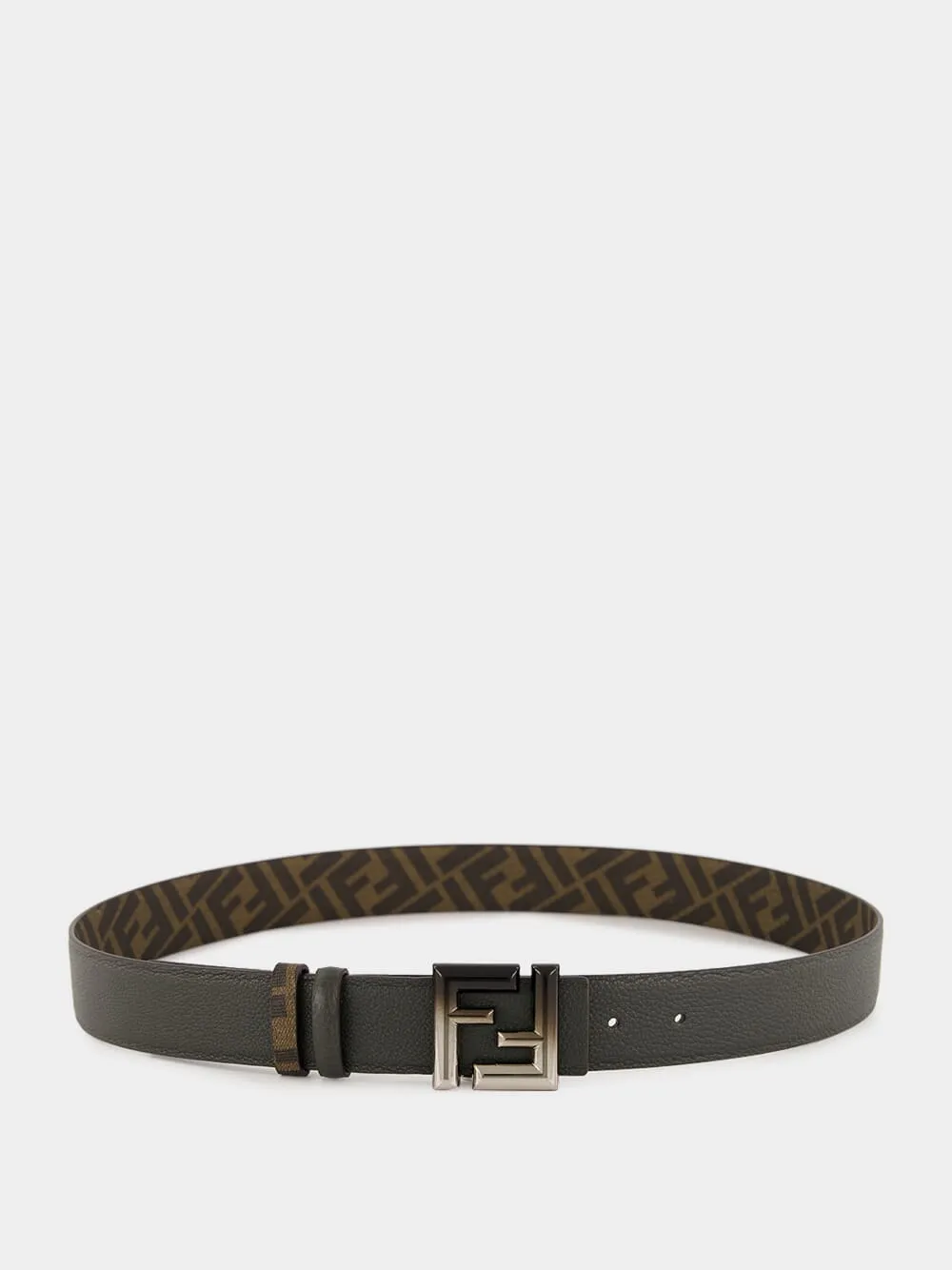 Khaki Green FF Rounded Belt sold by Fashion Clinic