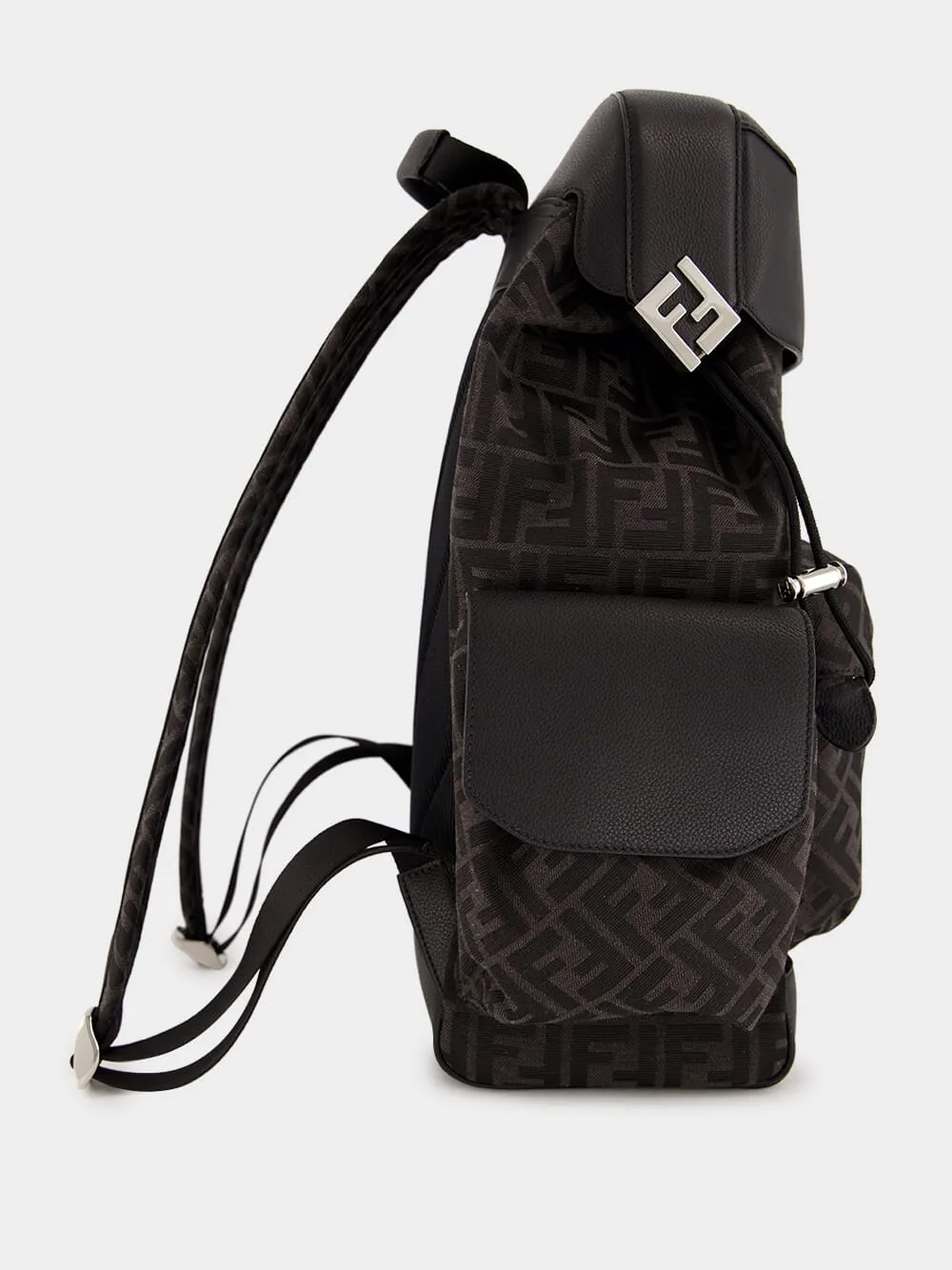 Black FF Jacquard Fendi Drive Backpack sold by Fashion Clinic product image thumbnail 4