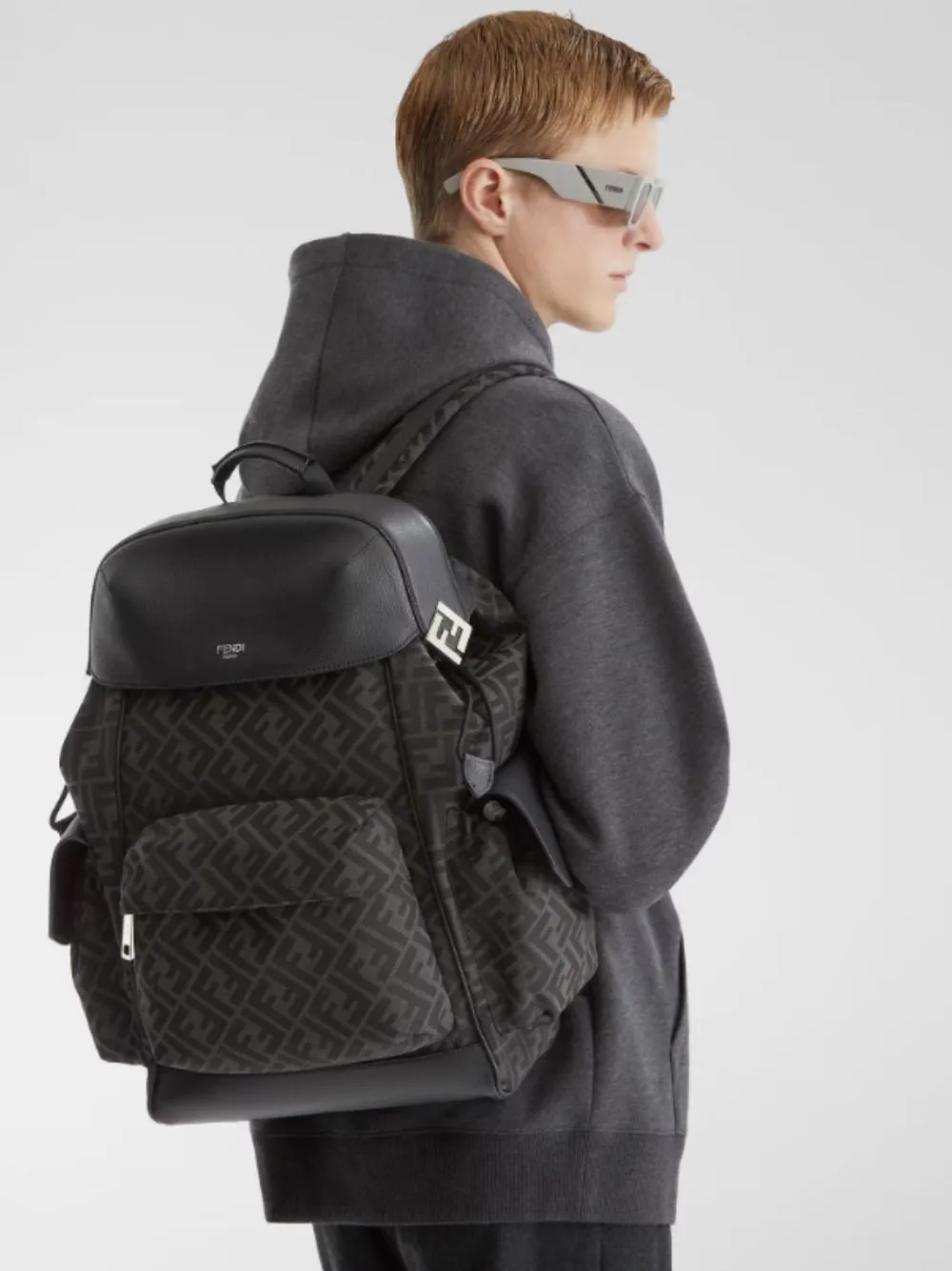 Black FF Jacquard Fendi Drive Backpack sold by Fashion Clinic product image thumbnail 2
