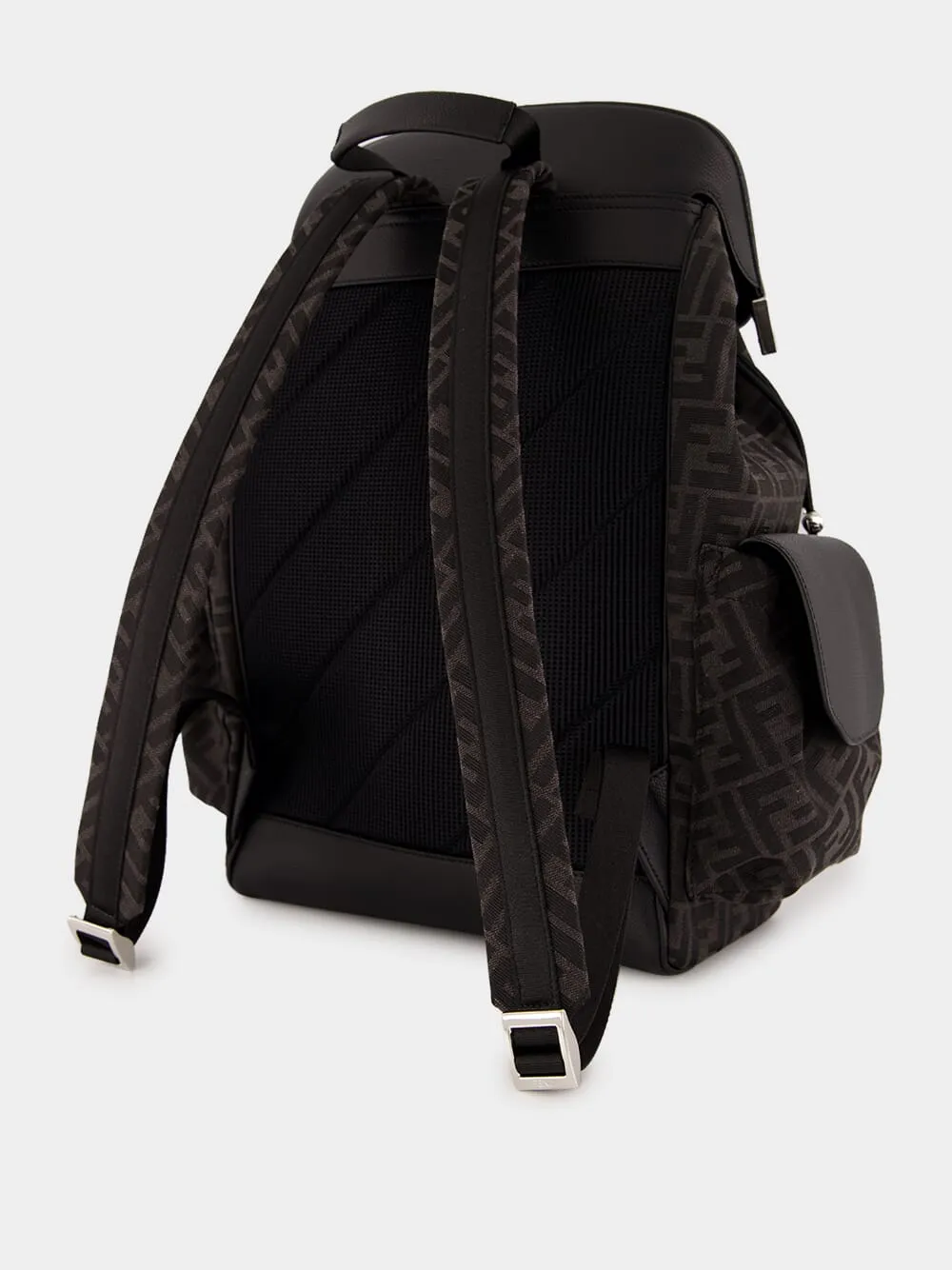 Black FF Jacquard Fendi Drive Backpack sold by Fashion Clinic product image thumbnail 5