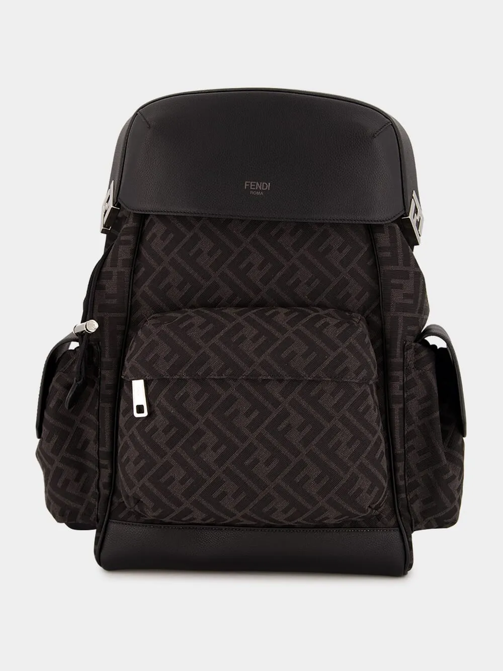 Black FF Jacquard Fendi Drive Backpack sold by Fashion Clinic
