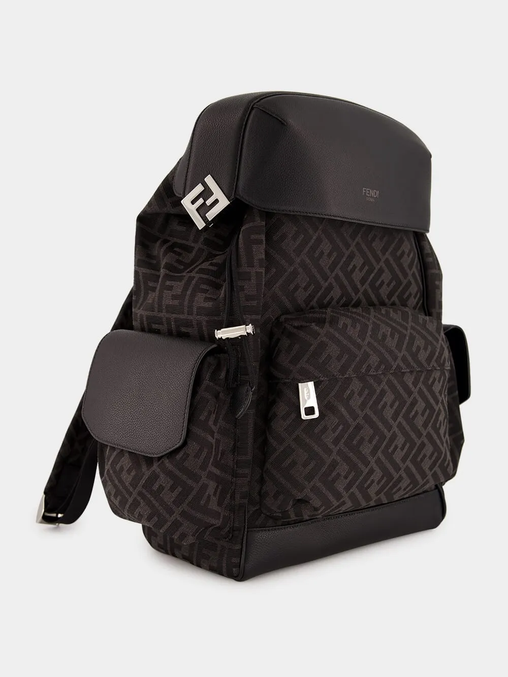 Black FF Jacquard Fendi Drive Backpack sold by Fashion Clinic product image thumbnail 3