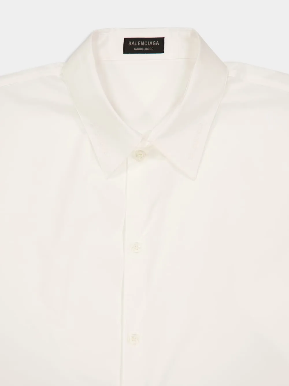 White Minimal Poplin Shirt sold by Fashion Clinic product image thumbnail 3