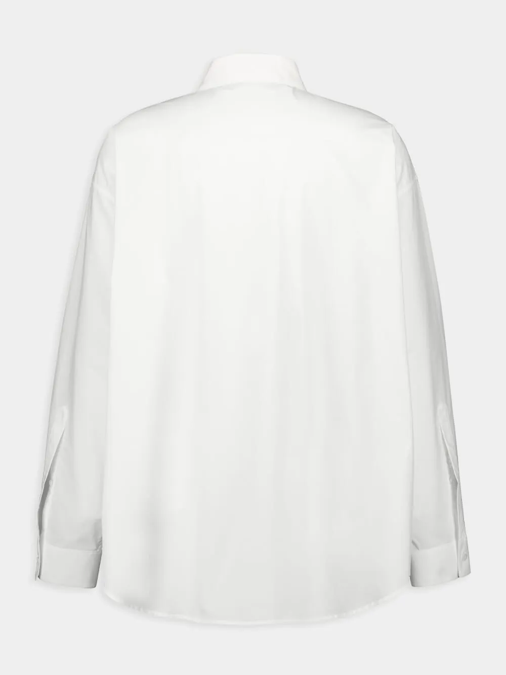 White Minimal Poplin Shirt sold by Fashion Clinic product image thumbnail 2