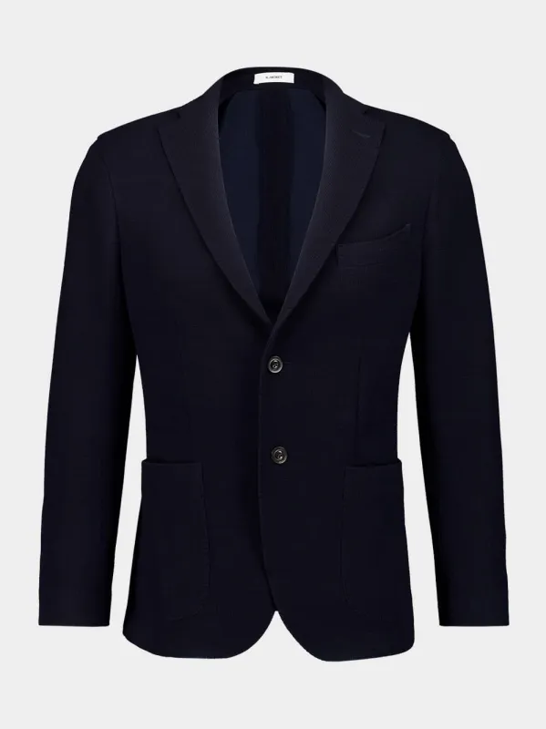 Blue Single-breasted Wool Blazer sold by Fashion Clinic