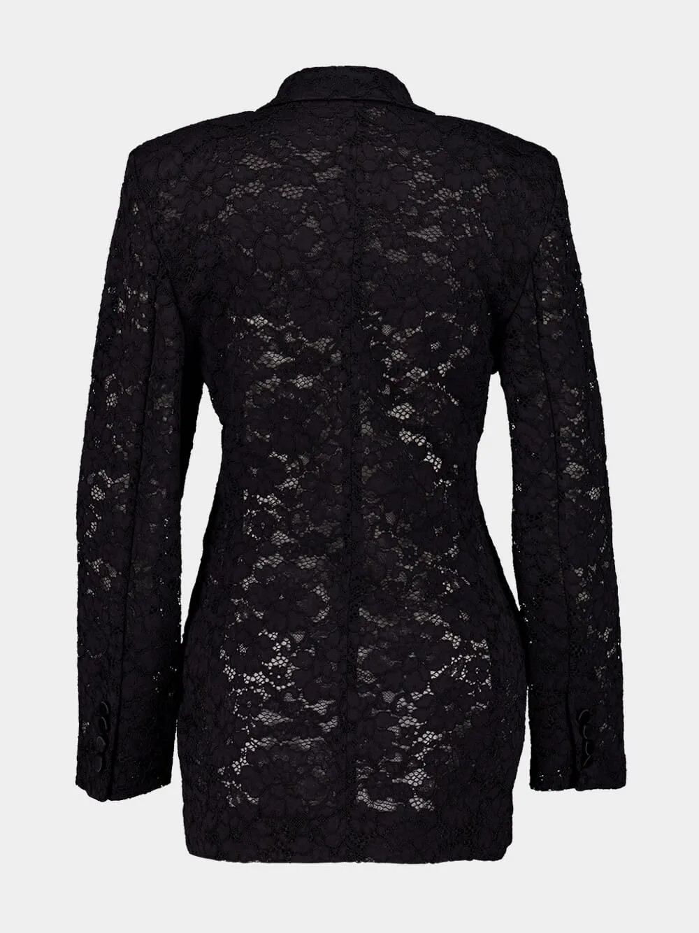 Black Lace Double-Breasted Jacket sold by Fashion Clinic product image thumbnail 2