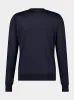Navy Blue Silk Crew-Neck Sweater sold by Fashion Clinic