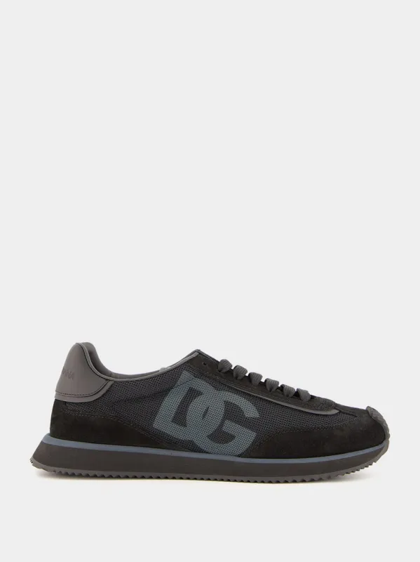 Black DG Cushion Sneakers sold by Fashion Clinic