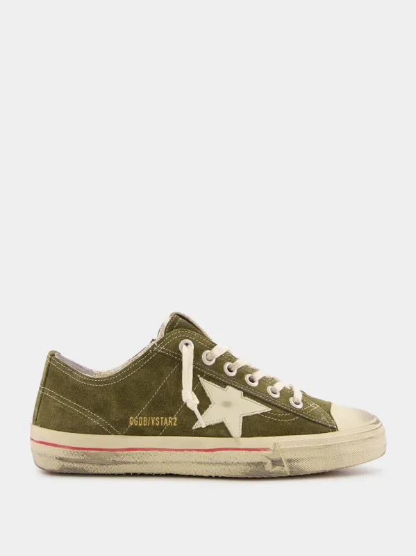 Olive Green V-Star 2 Suede Sneakers sold by Fashion Clinic