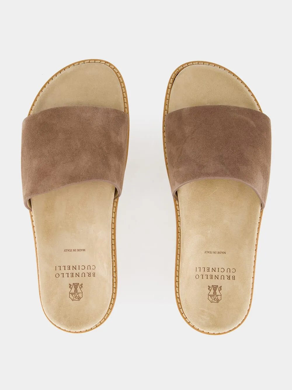 Brown Suede Slide Sandals sold by Fashion Clinic product image thumbnail 4