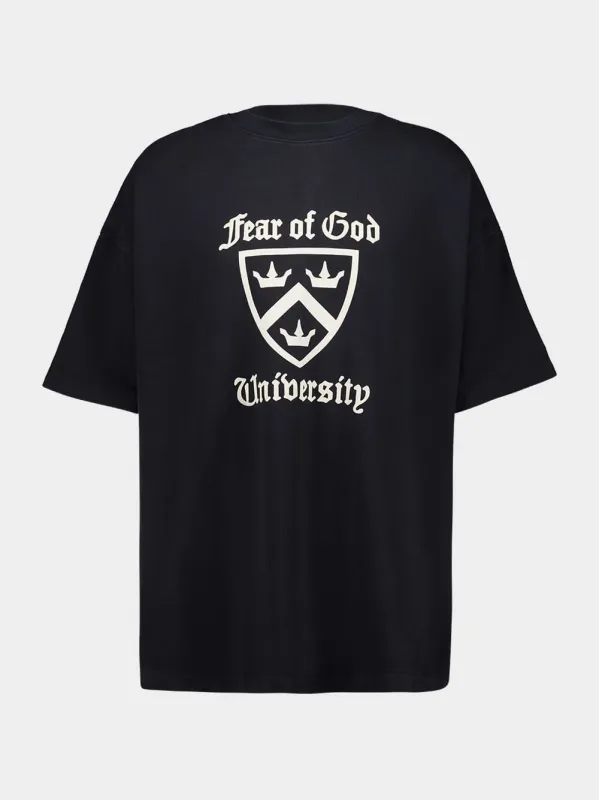 University Black T-Shirt sold by Fashion Clinic