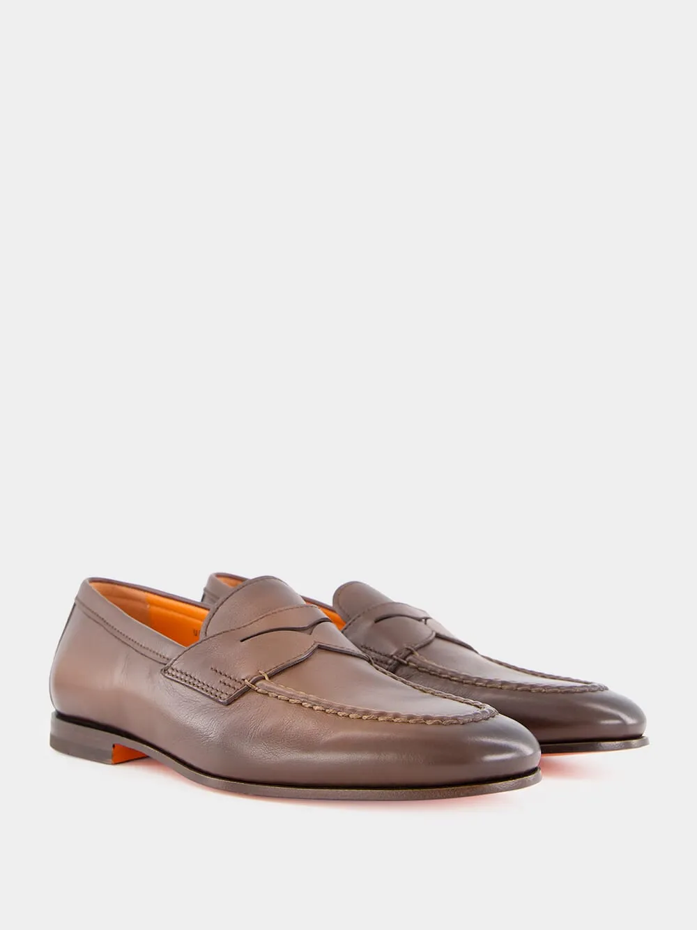 Hand-Polished Leather Penny Loafers sold by Fashion Clinic product image thumbnail 3