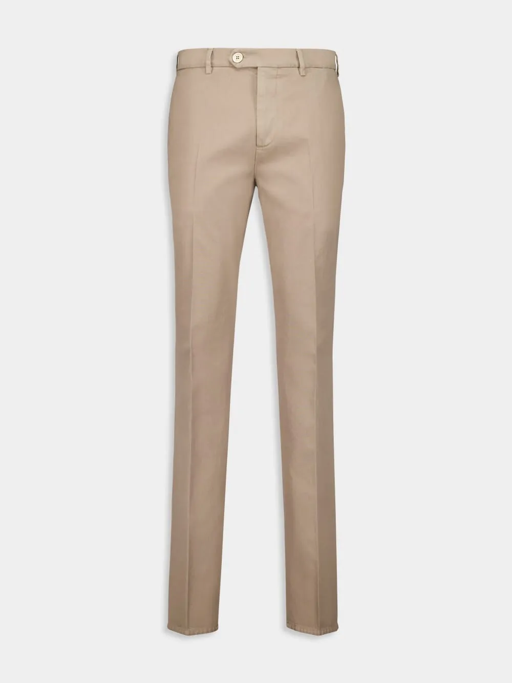 Slim-Fit Cotton Gabardine Trousers sold by Fashion Clinic