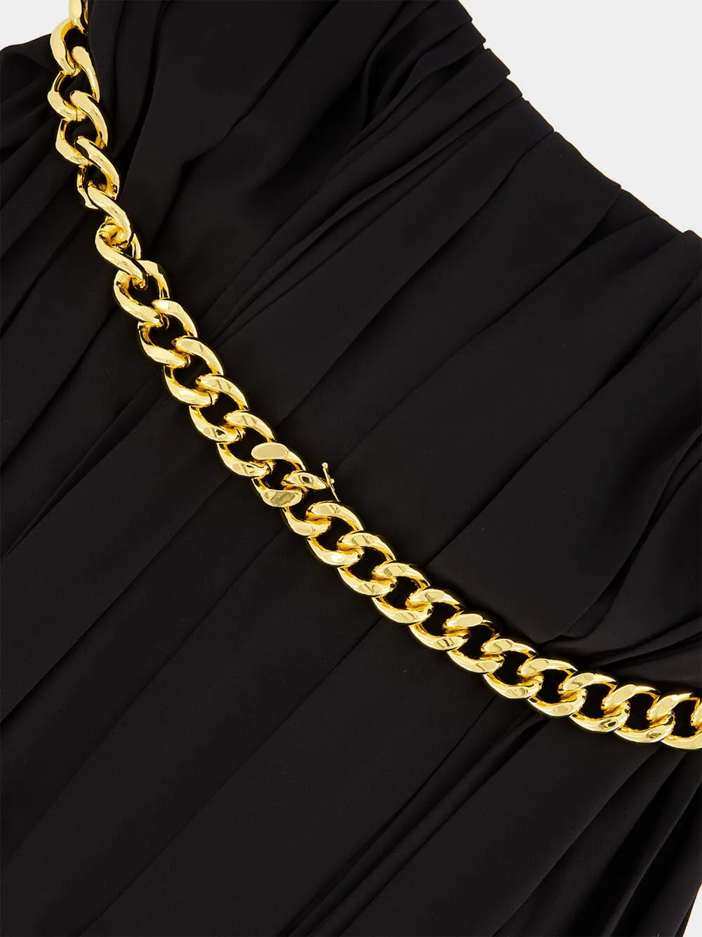 Black Pleated Skirt with Chain Detail sold by Fashion Clinic product image thumbnail 5
