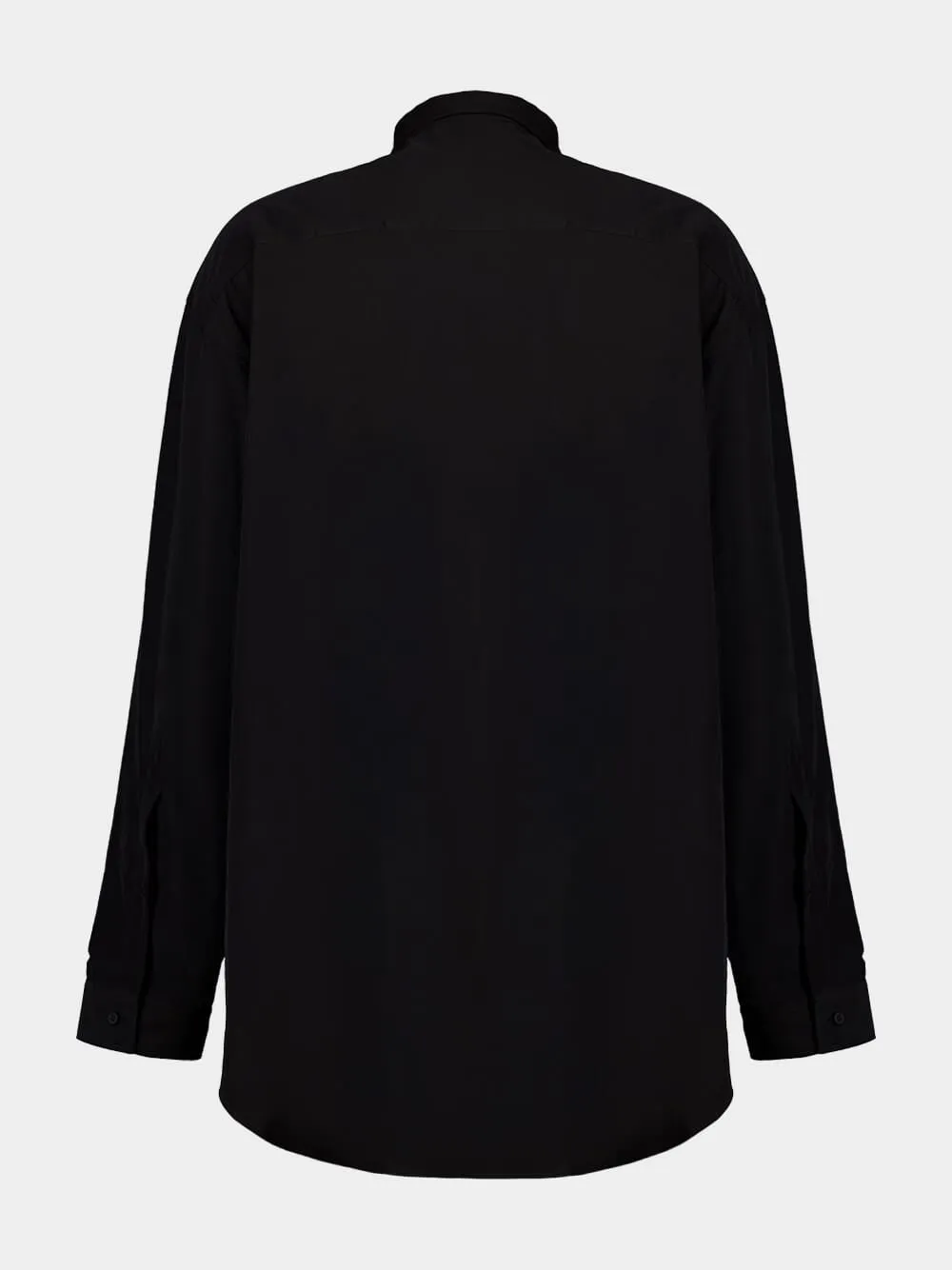 Black Crinkled Fluid Shirt sold by Fashion Clinic product image thumbnail 3