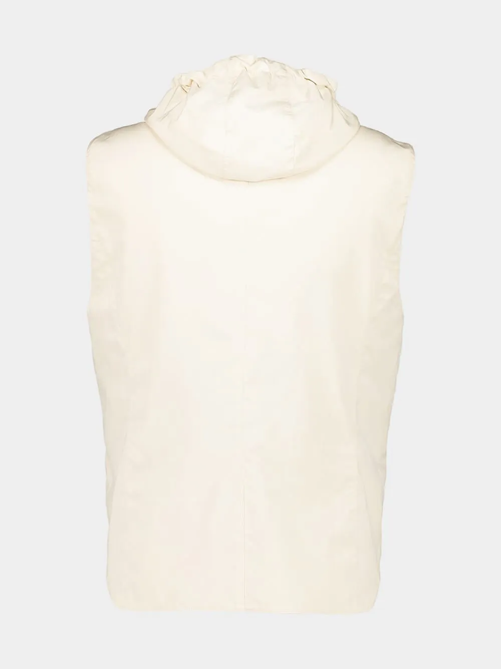 White Water-Resistant Hooded Vest sold by Fashion Clinic product image thumbnail 2