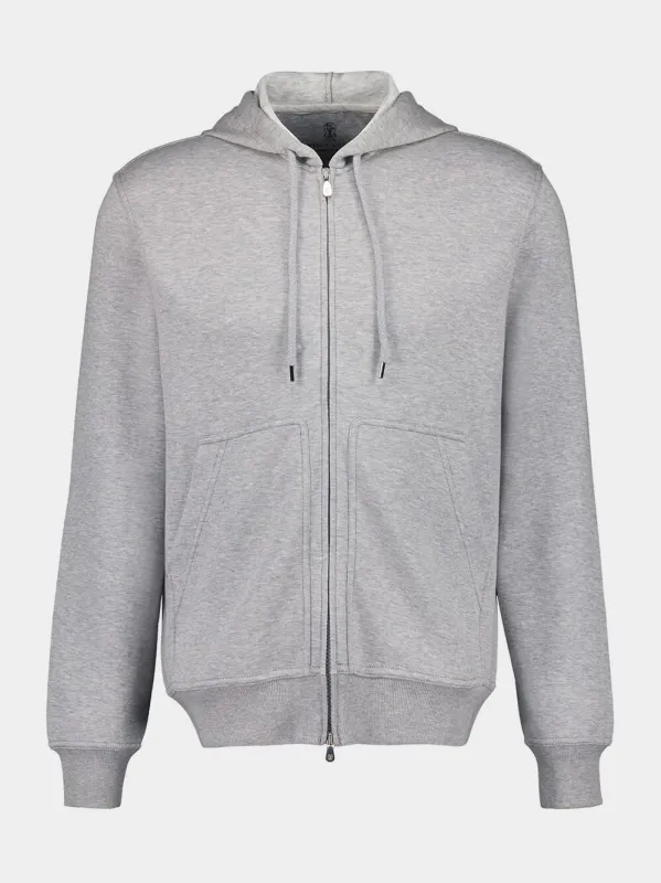 Grey Zip-Up Sweatshirt sold by Fashion Clinic
