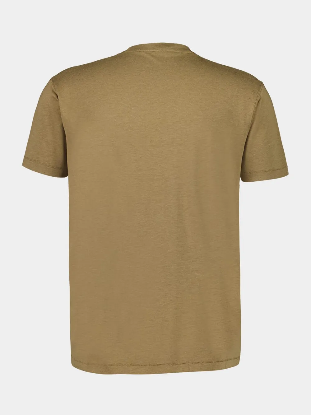 Khaki Brown Crewneck T-Shirt sold by Fashion Clinic product image thumbnail 2