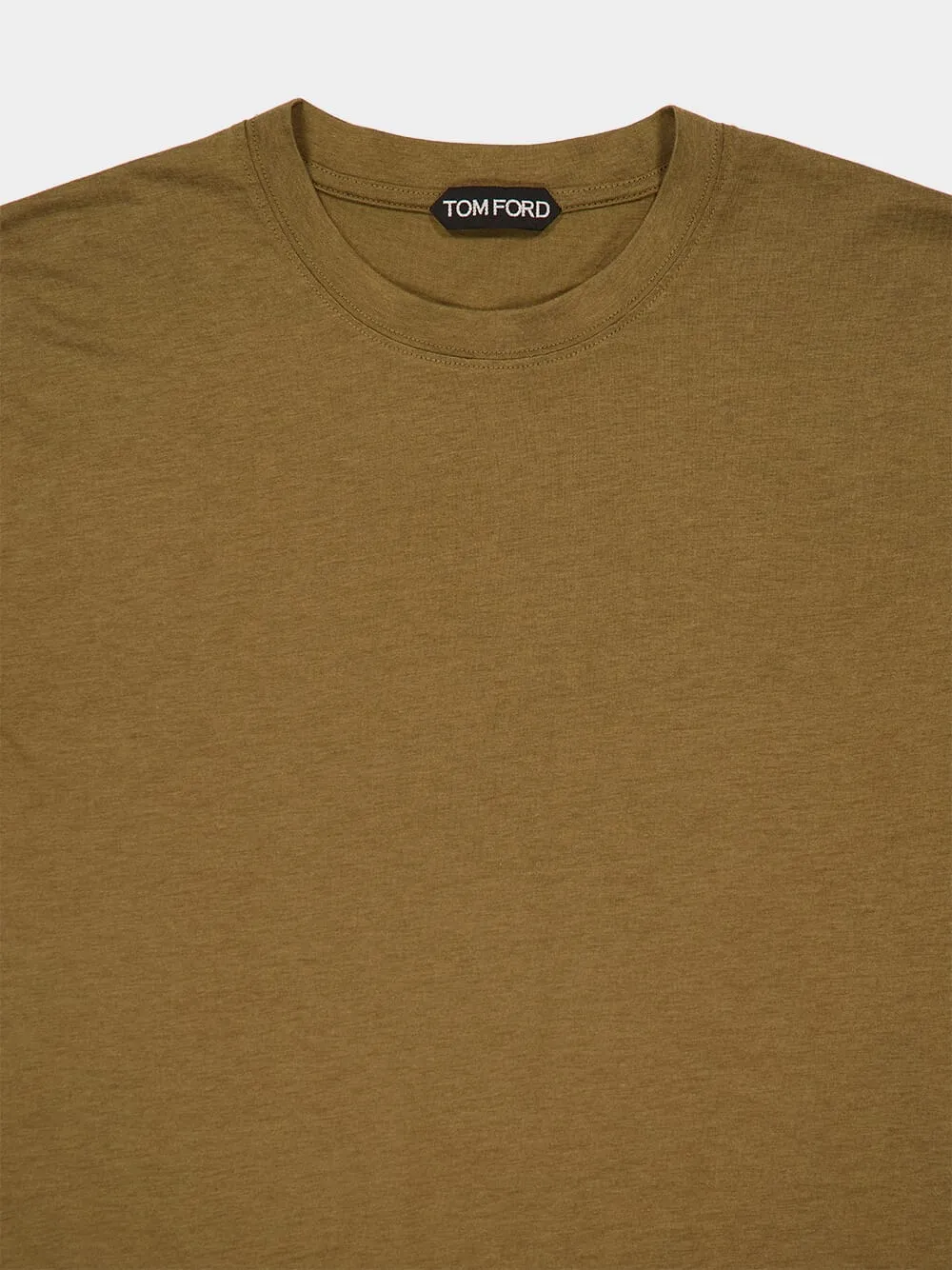 Khaki Brown Crewneck T-Shirt sold by Fashion Clinic product image thumbnail 3