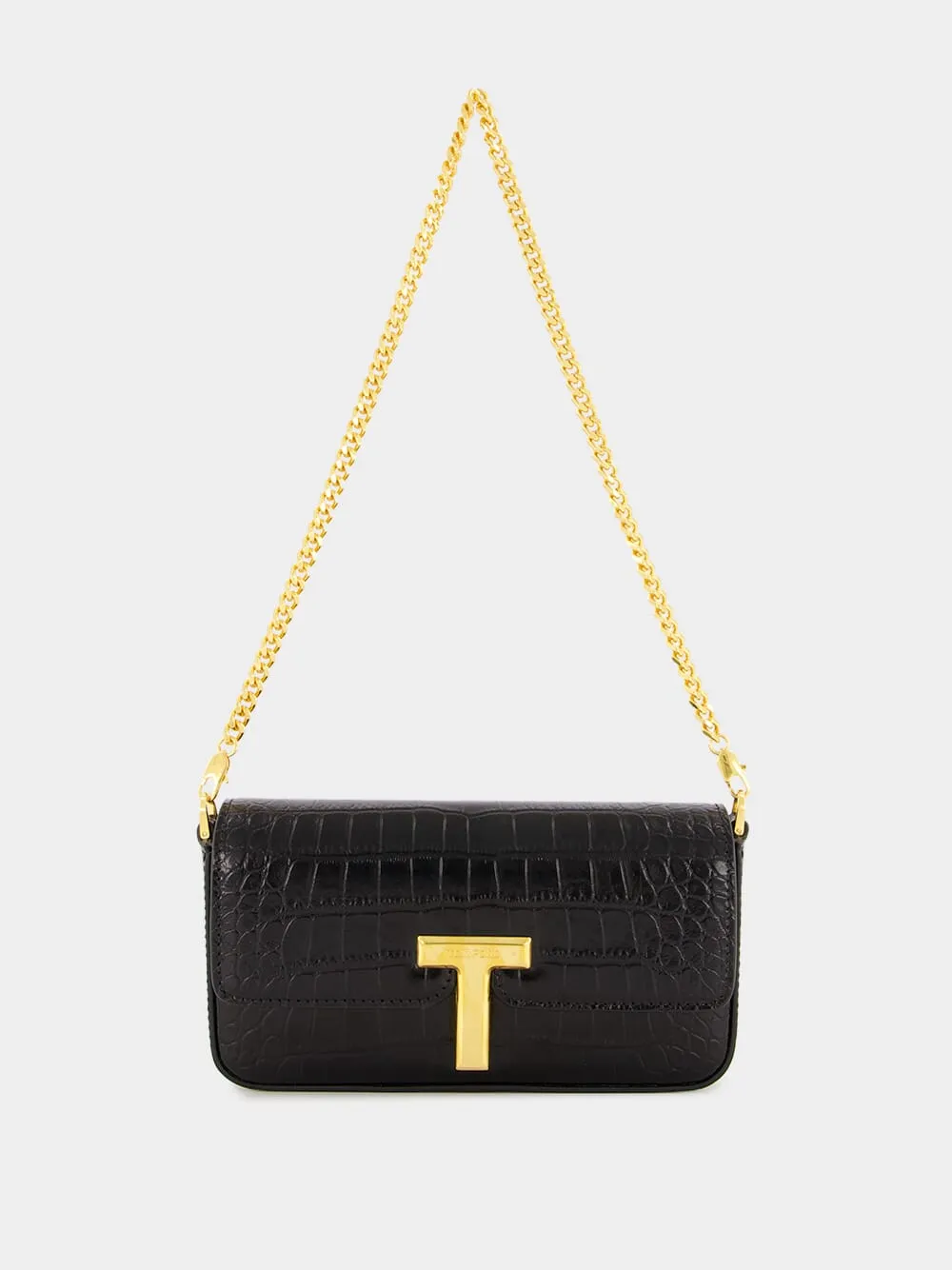 Black Croc-Embossed Mini Bag sold by Fashion Clinic product image thumbnail 3