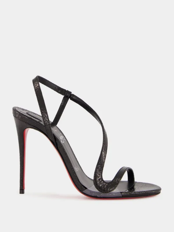 Rosalie Black Leather Sandals sold by Fashion Clinic