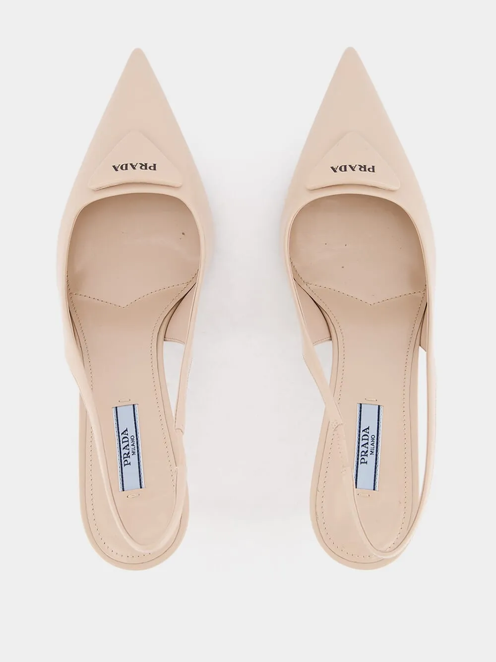 Brushed Leather Slingback Pumps sold by Fashion Clinic product image thumbnail 4