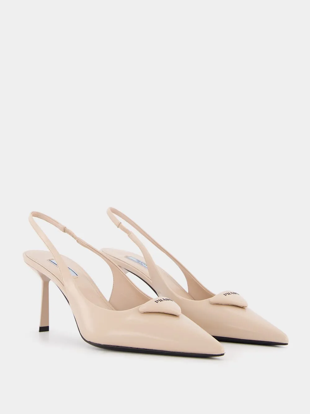 Brushed Leather Slingback Pumps sold by Fashion Clinic product image thumbnail 3