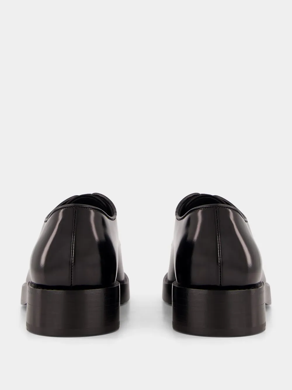 Black Brushed Leather Derby Shoes sold by Fashion Clinic product image thumbnail 5