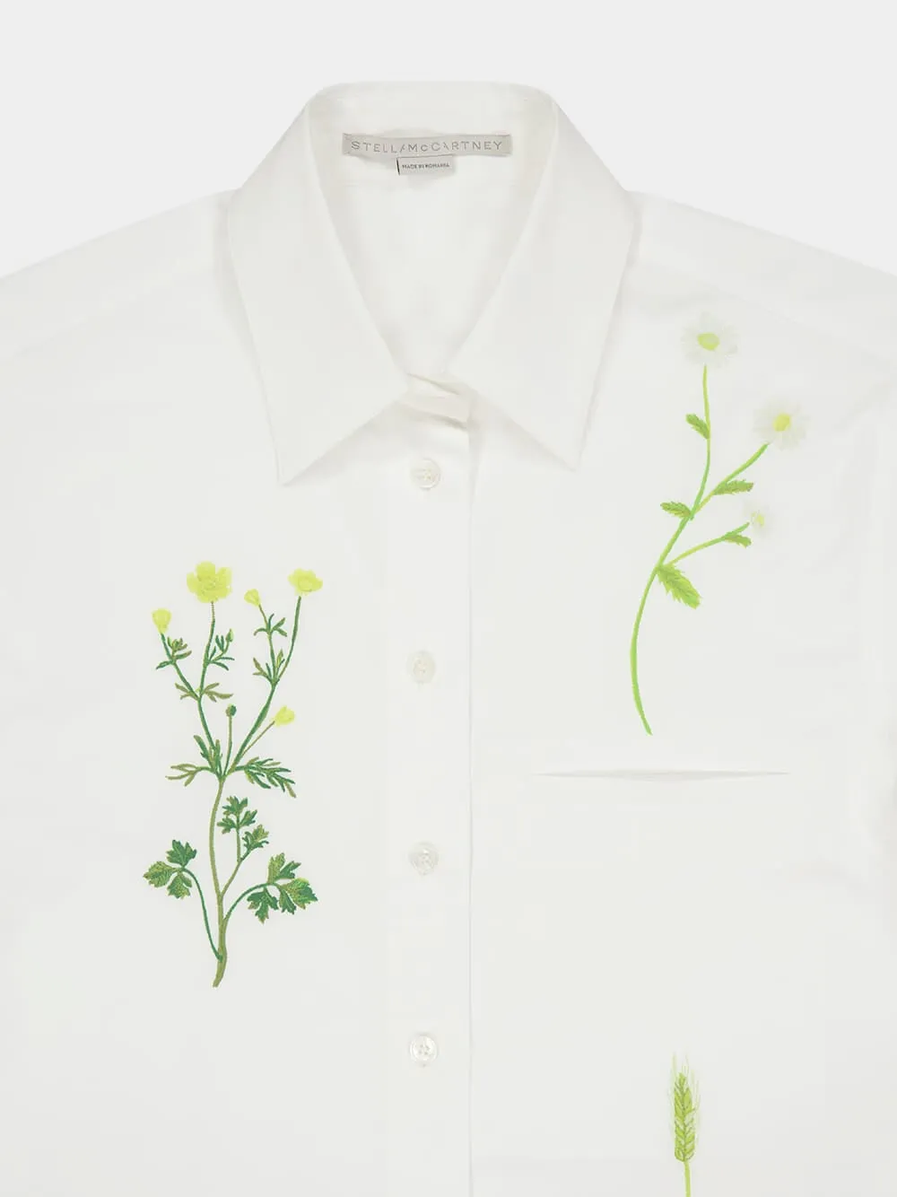 White Floral Printed Cotton Shirt sold by Fashion Clinic product image thumbnail 3