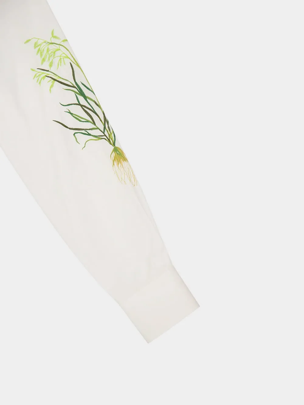 White Floral Printed Cotton Shirt sold by Fashion Clinic product image thumbnail 4