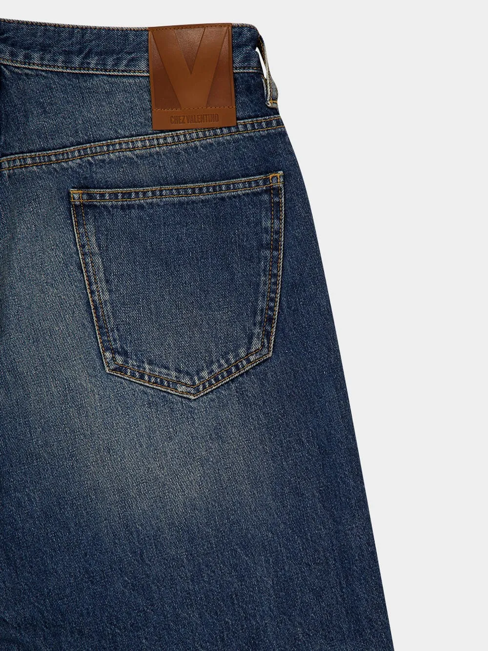 Blue Straight-Leg Jeans sold by Fashion Clinic product image thumbnail 4