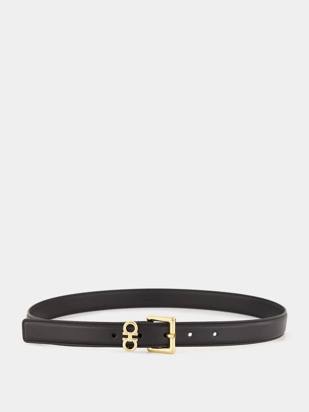 Double Gancini Leather Belt sold by Fashion Clinic