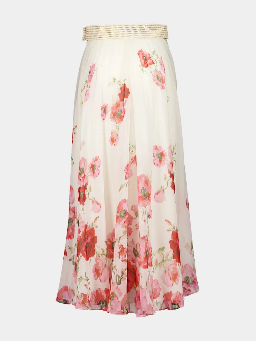 Cream Floral Maxi Skirt sold by Fashion Clinic product image thumbnail 3