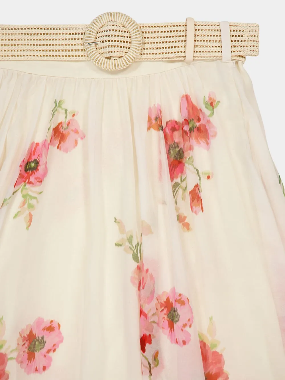 Cream Floral Maxi Skirt sold by Fashion Clinic product image thumbnail 5